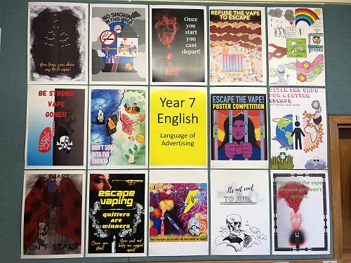 Escape the Vape posters wall display