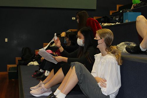  Maggie Huang and Sophie May deep in thought