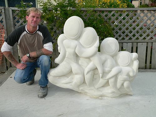 Nathan with his work. 