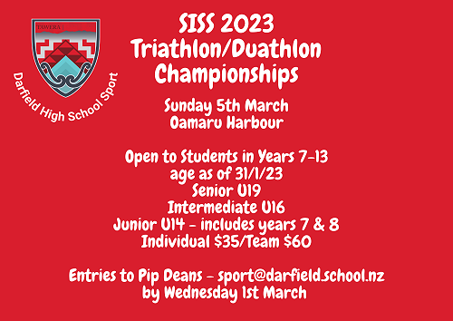 SISS Duathlon/Triathlon Championships- Open to all Students in Years 7-13