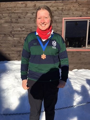 Isabelle Keeling Y13 with her Bronze medal 