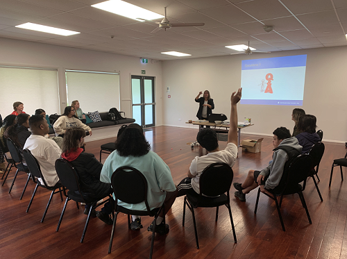 The club manager briefly talked to the Auckland group about ADS’ goal for Deaf Youth.