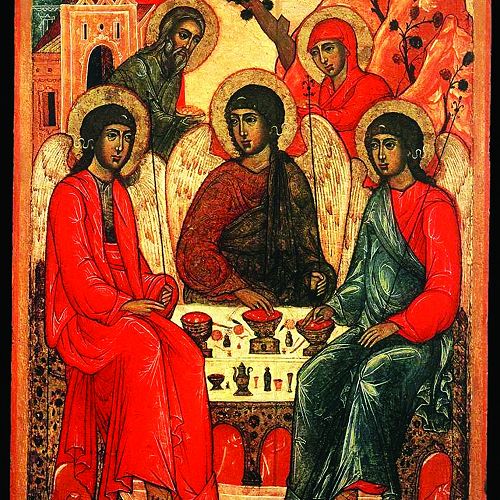 Sarah and Abraham hosting the Divine Guests