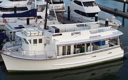 Ready to board for the Auckland fishing trip.