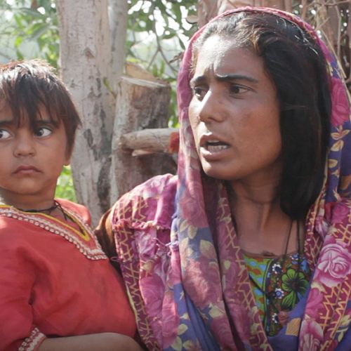 In January Shehnaz's land was mostly covered in water. When one of her children fell into the water, she would run one and a half hours to get treatment for their injury or infection.