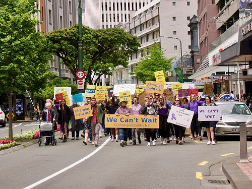 Walking down Lambton Quay