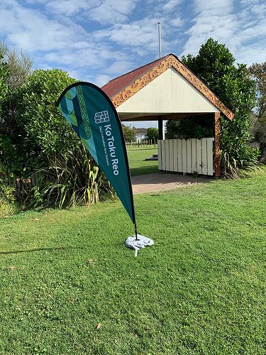 Kit Day Marae Flag at Pukemokimoki 