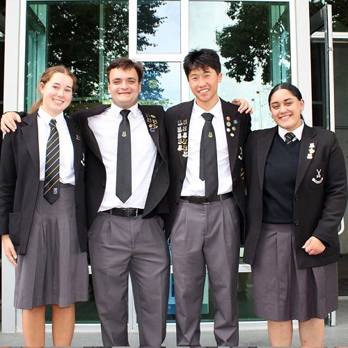 Lucy O'Meegan (left), Jackson Mackwood, Matthew Chanwai and Roimata Callaghan-Bristowe