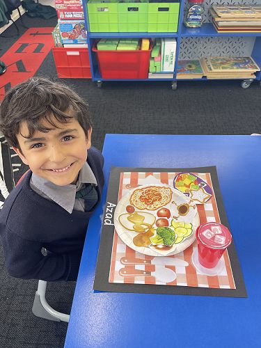 Azad with him delicious dish.