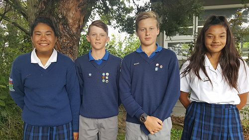 From left: Ema, Connor, Jacob and Vino (Sports Leaders)