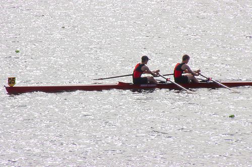 The Novice double, our 'Pocket Rockets' coming a very close second in the final. Both Sam Gordon and Alex Cooper were coxswains last year