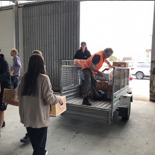 Conservation and Earthcare students volunteering at the Bookarama