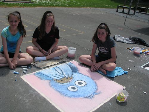 Chalk Art - Cookie Monsters