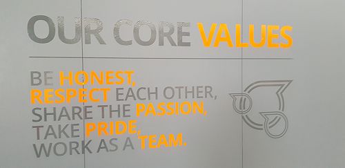 Core values at Sorted