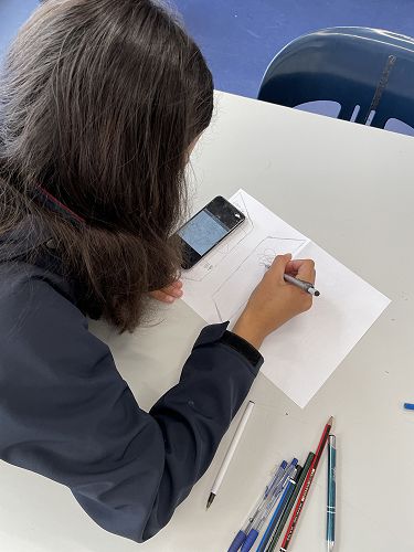 Re-creating a digital design to help plan out cushion design.