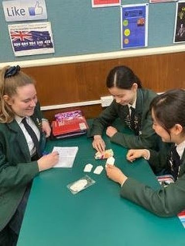Amalee, Erica and Koh are making trendy scrunchies