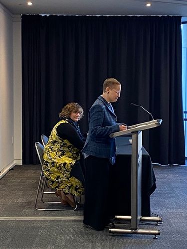 Robyn Maree Pickens reads her judge's commentary