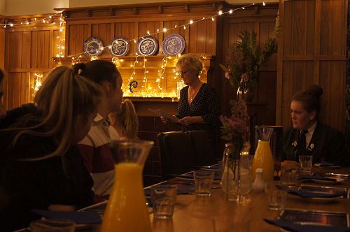 Mrs Parks welcomes us to the Matariki dinner