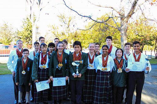 The team with their medals