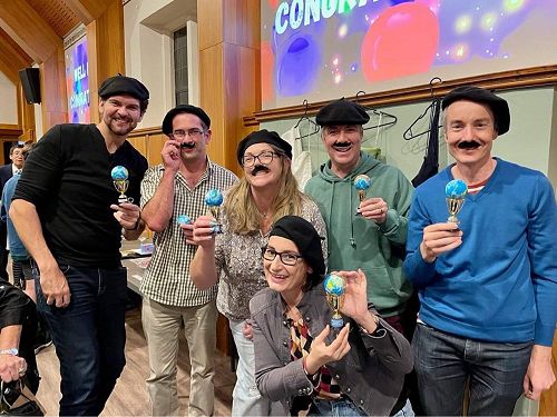 Winning Quiz team - the French Sticks! Mais, oui!