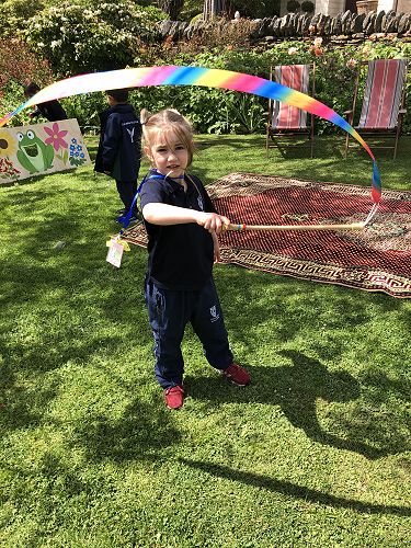 Ana dancing with her ribbon