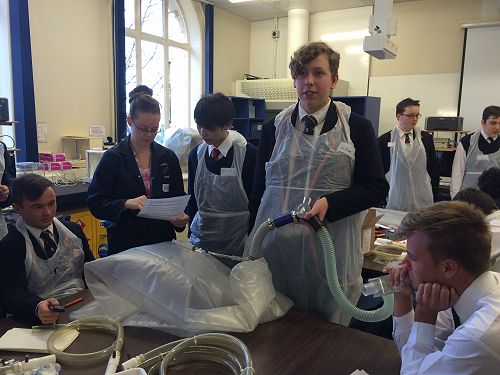 William with a Douglas bag