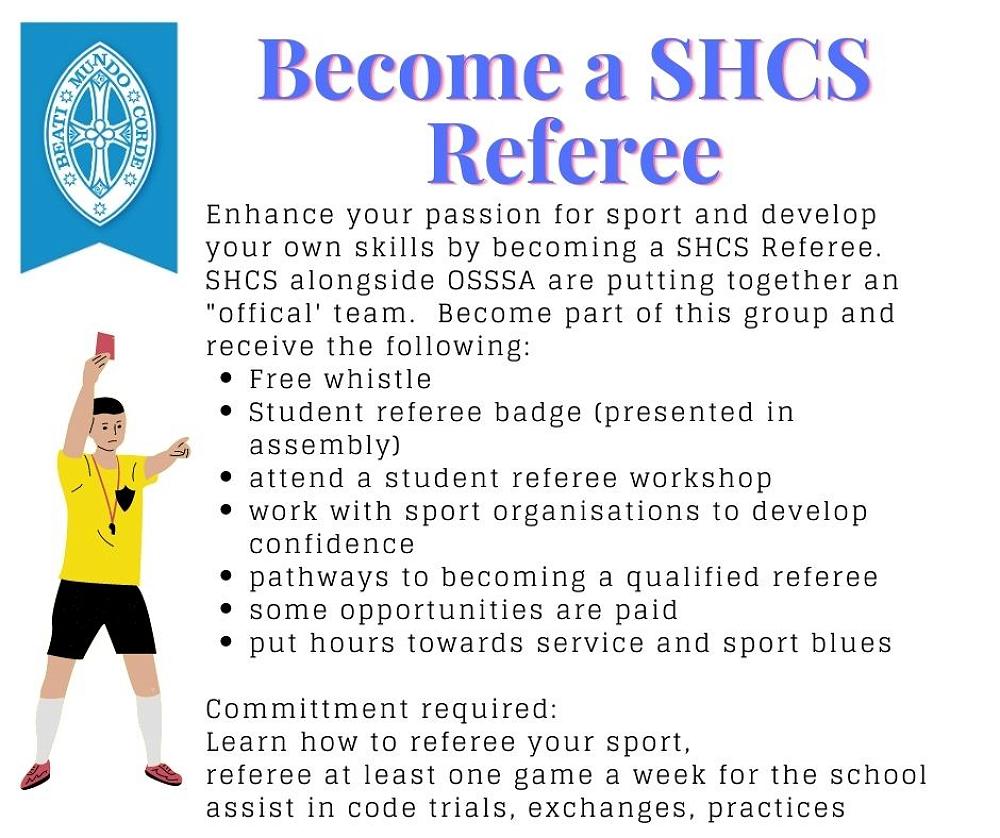 a SHCS Referee or Coach