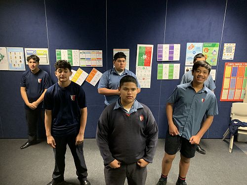 Boys getting ready to do the haka for National Hui