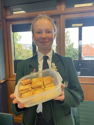 Bridgette Sutton with her butter biscuits - Broyé du Poitou