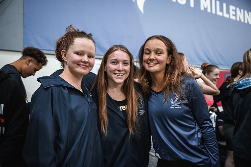 Katie Hills, Laura Thompson and Taimana Randall 
