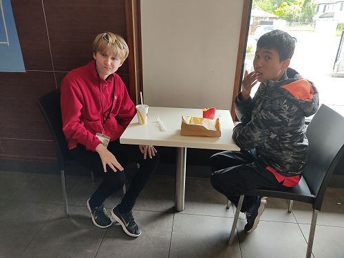 Snack time at McDonalds