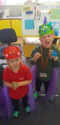 Testing our costumes