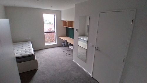 Boarding Village Redevelopment - Single room showing desk space