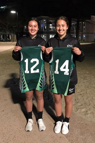Maia Joseph and Meg Sycamore - NZ U16 Touch Reps