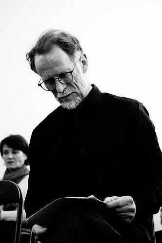 David Howard presents his Russian project, 'The Church That Is Not There', at the opening of Literary

 (Photo by Dimitry Potapov)
