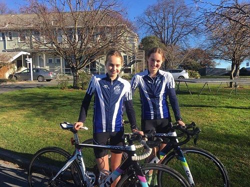 Aoraki Secondary School Cycling - Hannah and Georgia Prosser