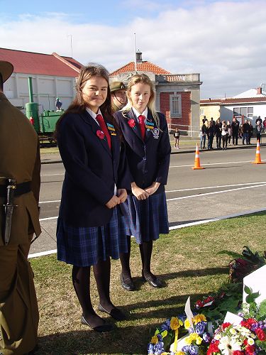 Senior Leaders Kate Thorby and Hope Thomsen pay their respects.