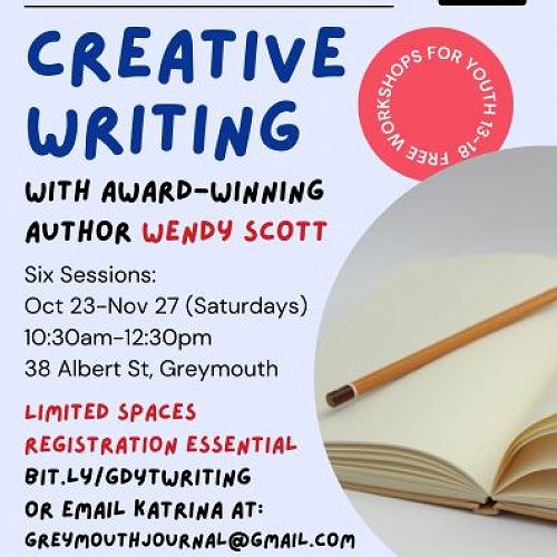 Creative Writing Workshops - Free for Grey District Youth