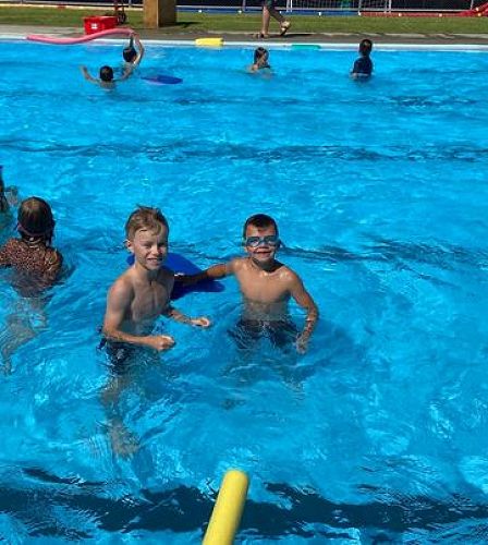 Swimming with our
buddy classes 