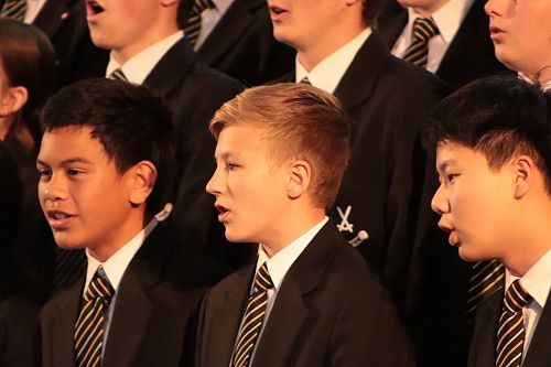Junior boys singing