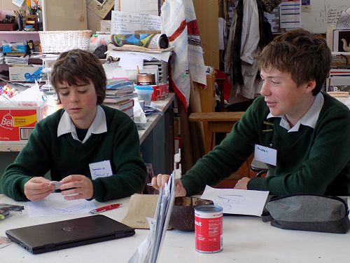 Planning what to do with coconut shells.