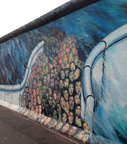 Painted section of the Berlin wall