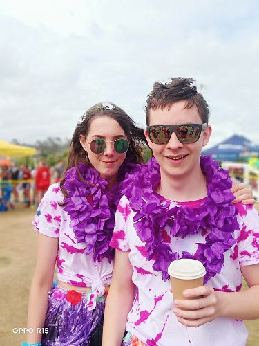 Amy-Lee Mahuika and Kaia Beal in their house colours!