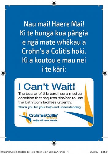 I Can't Wait stickers in Te Reo Maori.