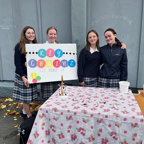 Hand Made Key Rings were a great success. 