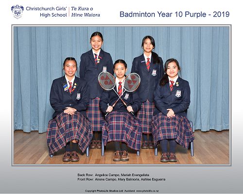 Badminton Year 10 Purple - 2019