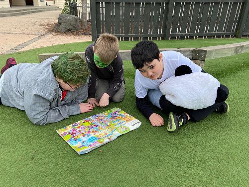 Jacoby reading with Hunter and Lachlan