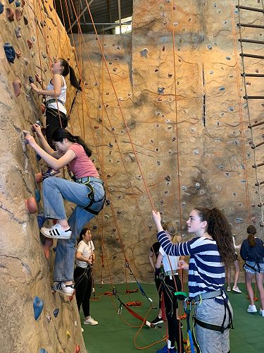 Having fun at Clip n Climb
