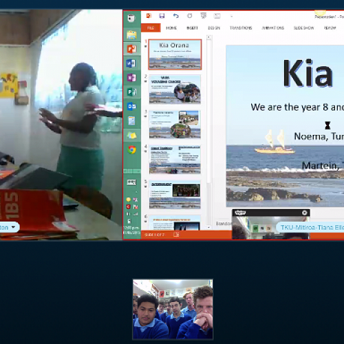 Mitiaro Students from the Cook Islands connect with students at Rosmini College.