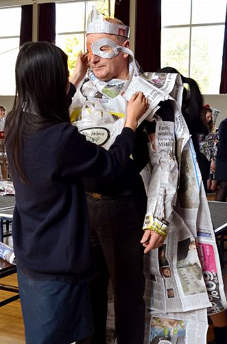 Culture committee Newspaper Fashion Show September 15th - Dave McKenzie 